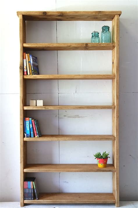 Rustic Wood Bookcase Made With Reclaimed Timber By Lovewoodwork