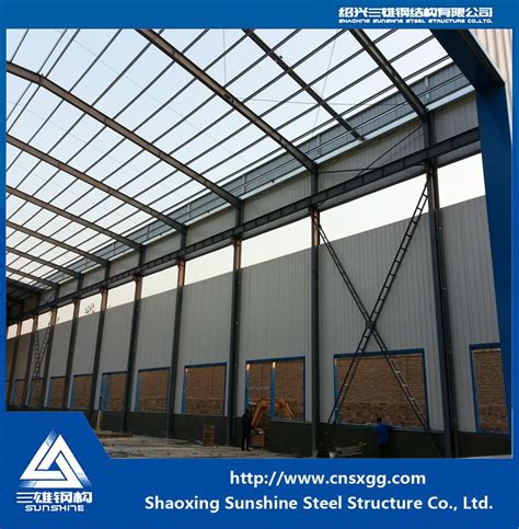 Prefab Light Steel Structure Frame With Steel Beam For Warehouse