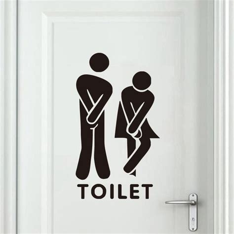 Funny Bathroom Toilet Stickers Adhesive Decals Sticker Adhesive Wall