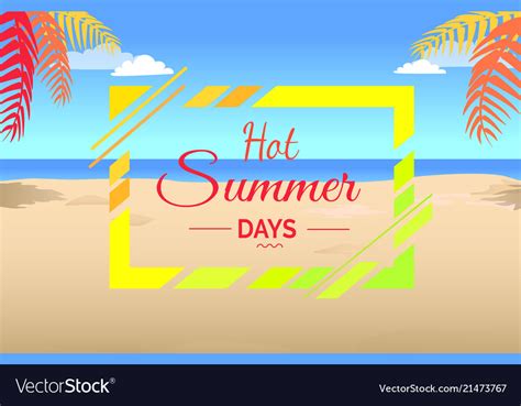 Hot Summer Days On Tropical Beach Royalty Free Vector Image