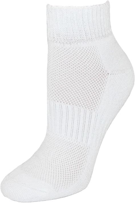 Ctm Women S Cotton Blend Arch Support Ankle Sock Pack Of White At
