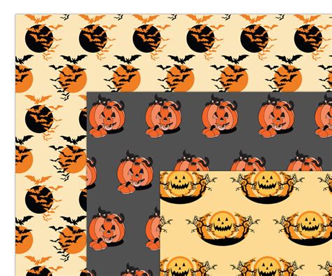 Halloween Digital Paper Halloween Scrapbook Paper Craft Paper Pumpkin