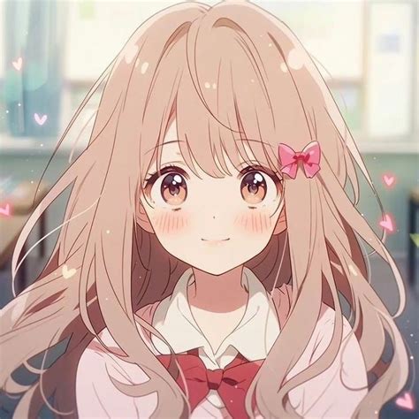 Cute Anime Girl Smiling Gently And Blushing Raestheticanime