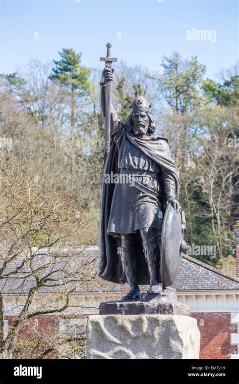 Statue Of King Alfred The Great Anglo Saxon King Of Wessex In High
