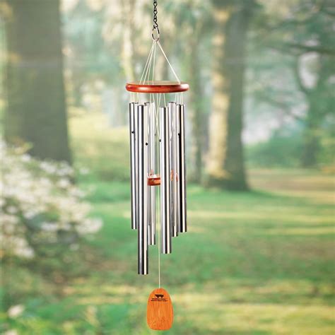 Amazing Grace Wind Chimes Of Cherry Wood And Aluminum