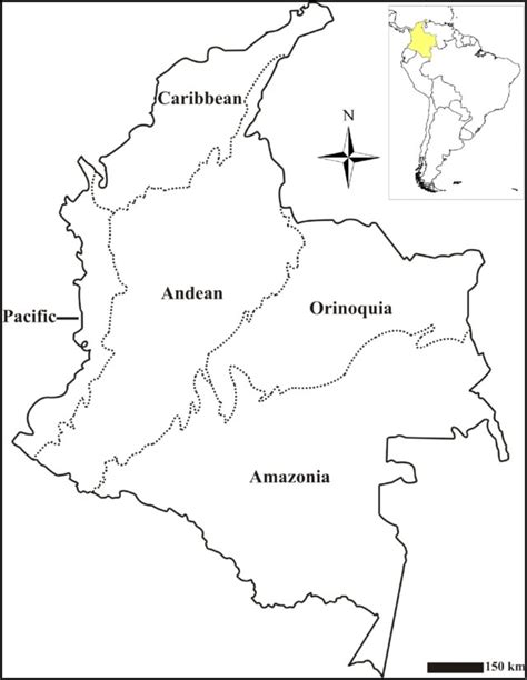 ¿mapa Fisiográfico O Regiones Naturales De Colombia