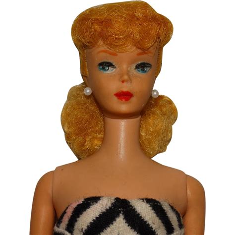 Vintage Blonde 5 Ponytail Barbie Doll Woriginal Top Knot From