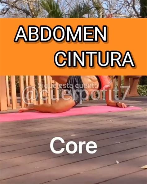 A Person Doing Yoga On A Pink Mat With The Wordsabomen Cintura Core