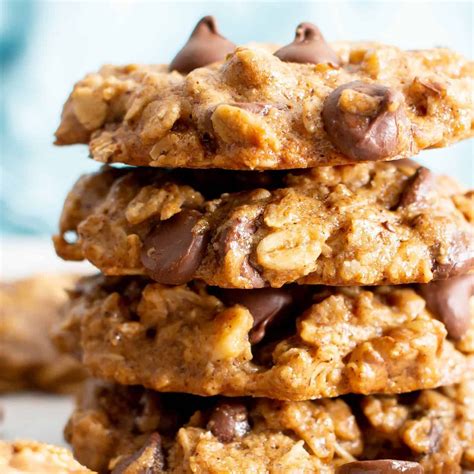 A combination of two favorite cookies.oatmeal and sugar. Chewy Healthy Oatmeal Chocolate Chip Cookies (Vegan ...