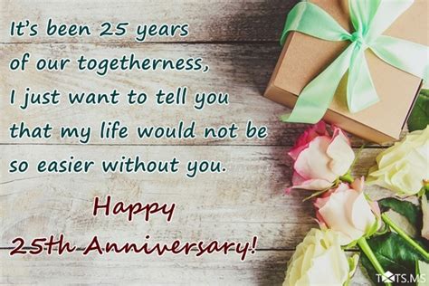 25th Wedding Anniversary Wishes For Husband Wife Parents Webprecis