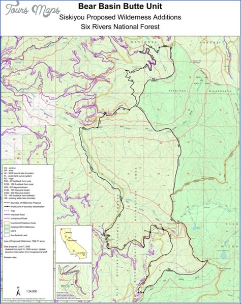 Six Rivers National Fores Map California