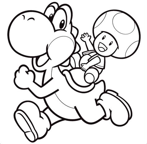 Mario Kart Coloring Pages Yoshi At Getdrawings Free Download