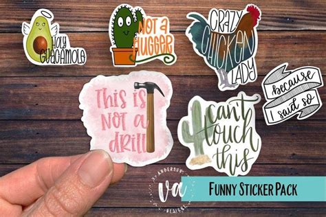 Funny Sticker Pack Pngs 898554 Stickers Design Bundles Funny