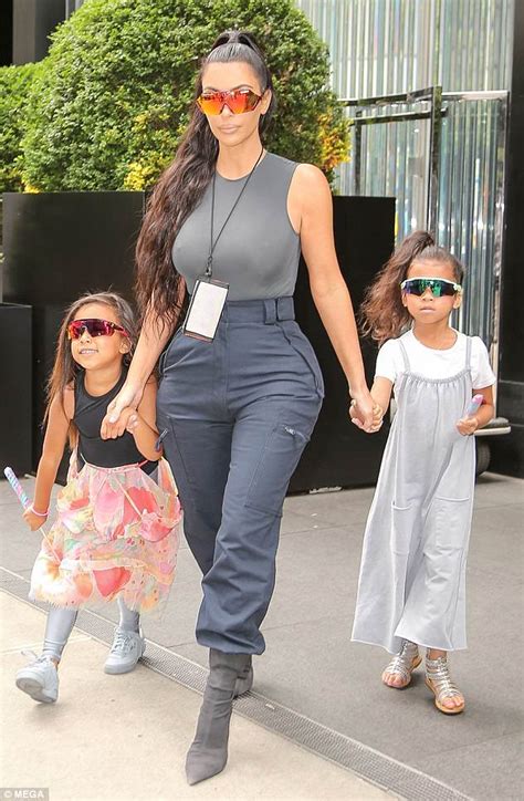North West And Kim Kardashian Sport Matching Glasses Daily Mail Online