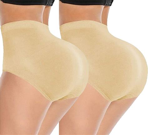 Zaiqun 2 Pack Fake Butt Lifter Pants Hip Enhancer Pads Underwear Shapewear Control Padded