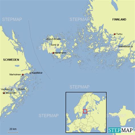 Stepmap Schweden Finnland Landkarte Für Skandinavien