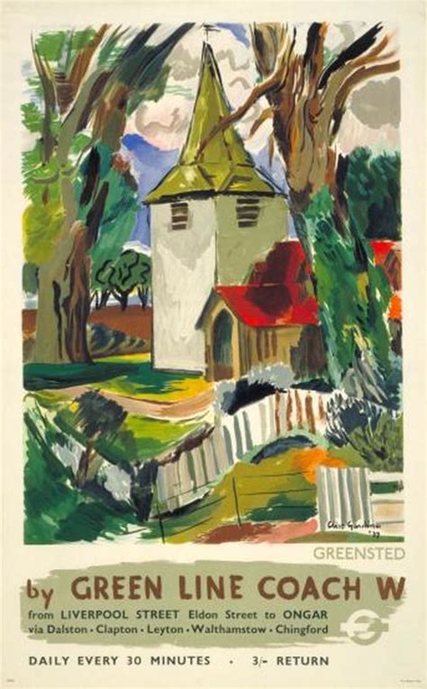 Poster By Green Line Coach W To Greensted By Clive Gardiner 1937