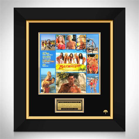 Rare T Baywatch Soundtrack Lp Cover Limited Signature