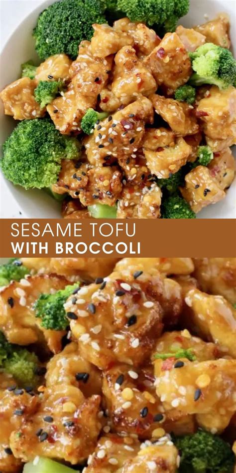 Sesame Tofu With Broccoli Recipe Veggie Society Recipe Tofu