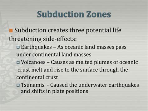 subduction geography grade canada zones oceanic ppt powerpoint presentation