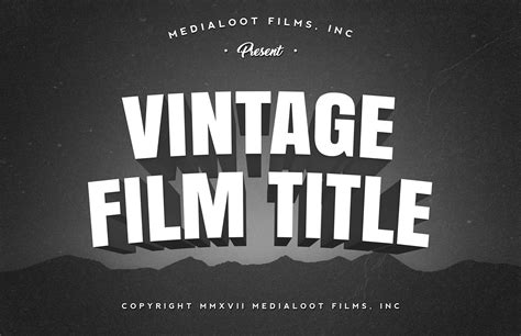 Vintage 3d Film Title Generator Psd Title Generator 3d Film Film