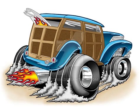 Hot Rod Woody By Https Deviantart Com Britt M On Deviantart Cartoon Car Drawing Cool