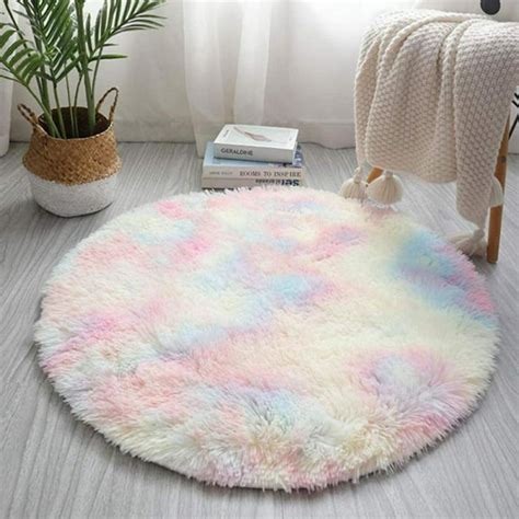 Amazing Fashion Soft Round Fluffy Bedroom Rugs Fuzzy Circle Area Rug