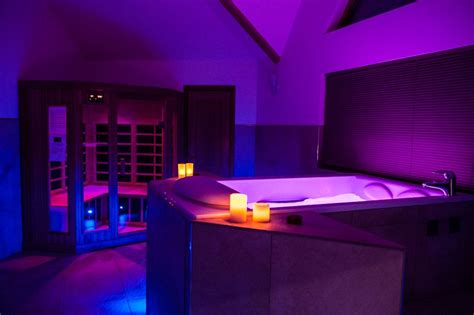 kohler riverbath with chromotherapy lighting and infra red sauna at whitefalls luxury spa