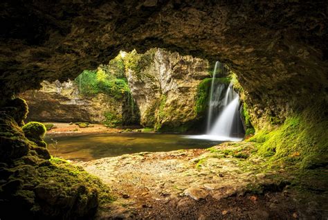 Cave Lake Wallpaper Hd Nature K Wallpapers Images Photos And Background Wallpapers Den