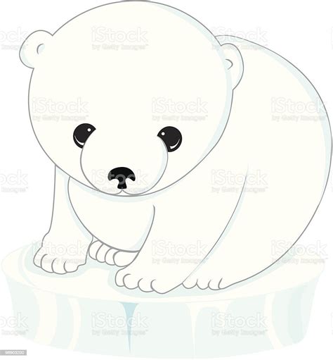 Polar Bear Cub On Ice Stock Illustration Download Image Now