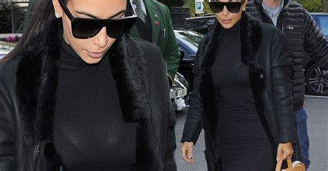 Kim Kardashian Is All Black Everything As She Covers Up From Miserable