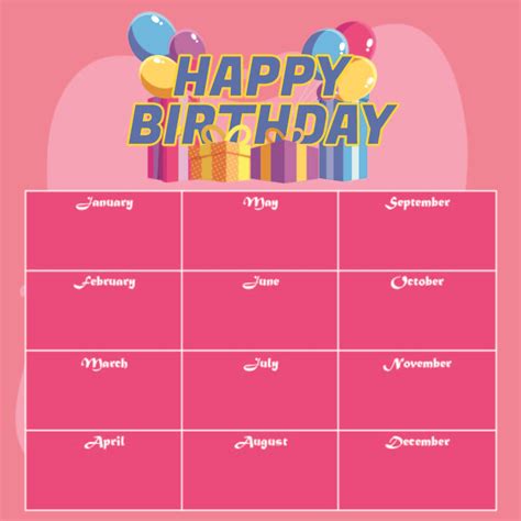 Printable Birthday List Template Printable World Holiday