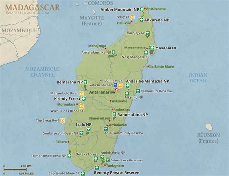 Madagascar Map Detailed Map Of Madagascar National Parks