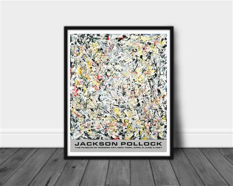 Jackson Pollock Exhibition Poster Pollock Poster Jackson Etsy
