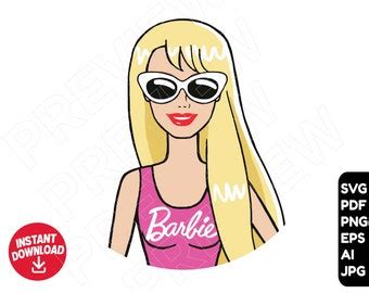 Barbie SVG Vector Cut File Clipart Barbie Png Pdf Ai Doll Etsy