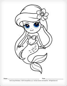Top 30 free printable cat coloring pages for kids cat coloring page animal coloring pages kittens coloring. How to Draw a Mermaid Ariel The Little Mermaid - Cute and ...
