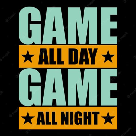 Premium Vector Game All Day Game All Night Gaming Tshirt Design