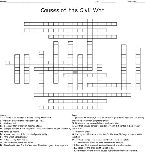 Civil War Causes Worksheet Answer Key Promotiontablecovers