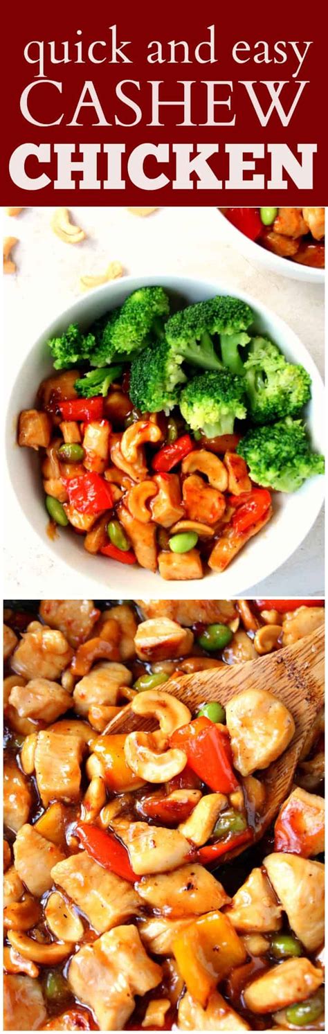 Brown chicken on both sides. Quick and Easy Cashew Chicken Recipe - Crunchy Creamy Sweet