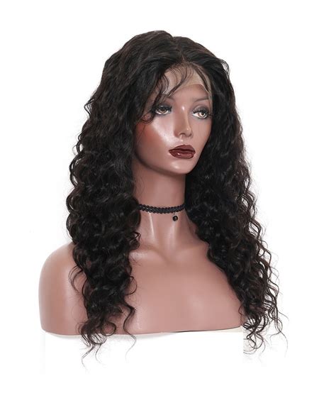 Full Lace Human Hair Wigs Deep Wave 120 Density Brazilian Virgin Hair