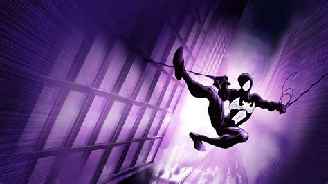 symbiote spider man spider man purple hd wallpaper pxfuel