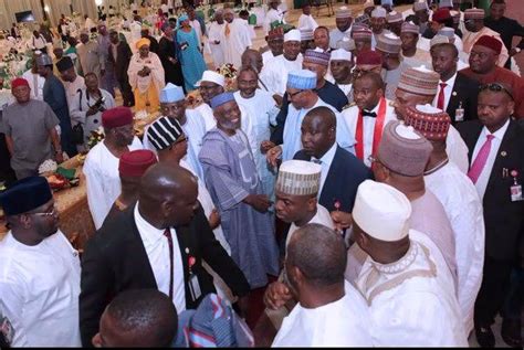 Photos Of President Buhari Greeting National Assembly Members At The