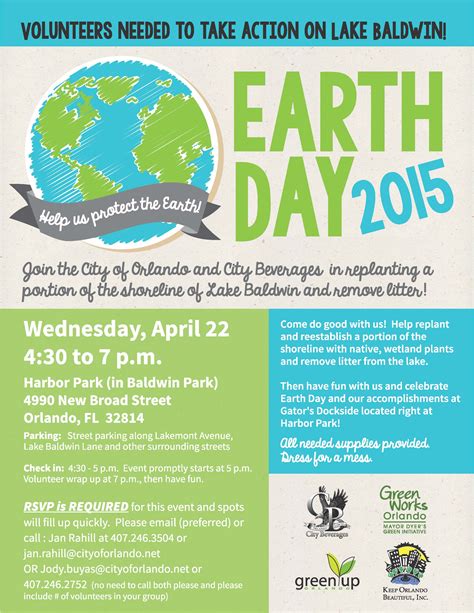 Volunteer For Earth Day 2015 City Of Orlando Families Parks And