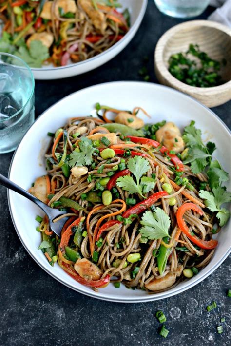 Simply Scratch Chicken And Spring Vegetable Soba Noodle Stir Fry Simply Scratch