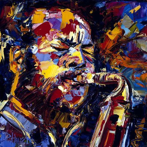 Abstract Jazz Music Art Portrait Painting Ornette Coleman By Texas