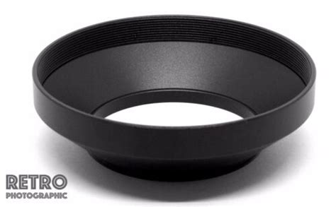 49mm Black Metal Screw In Lens Hood For Wide Angle Lenses Uk Stock Ebay