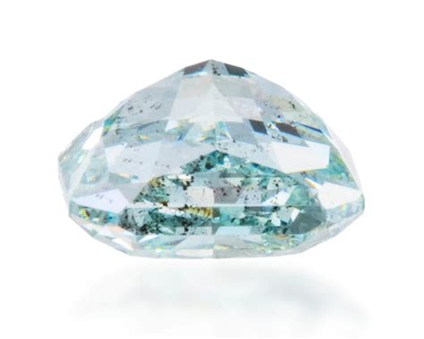 An Unmounted Natural Fancy Intense Blue Green Diamond