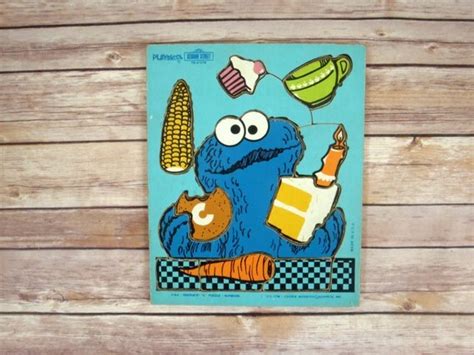 Cookie Monster Sesame Street Puzzle Pbs Vintage C Is For
