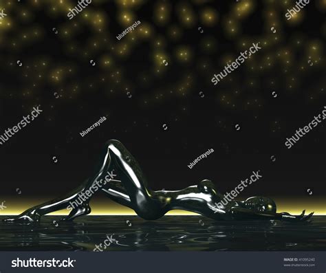 Surreal Visualization Nude Female Body Stock Illustration 41095240