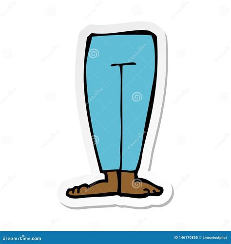 Sticker Of A Cartoon Legs Stock Vector Illustration Of Drawn 146170855